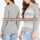 2017 oem service embroidery long sleeves custom crew neck sweatshirt women